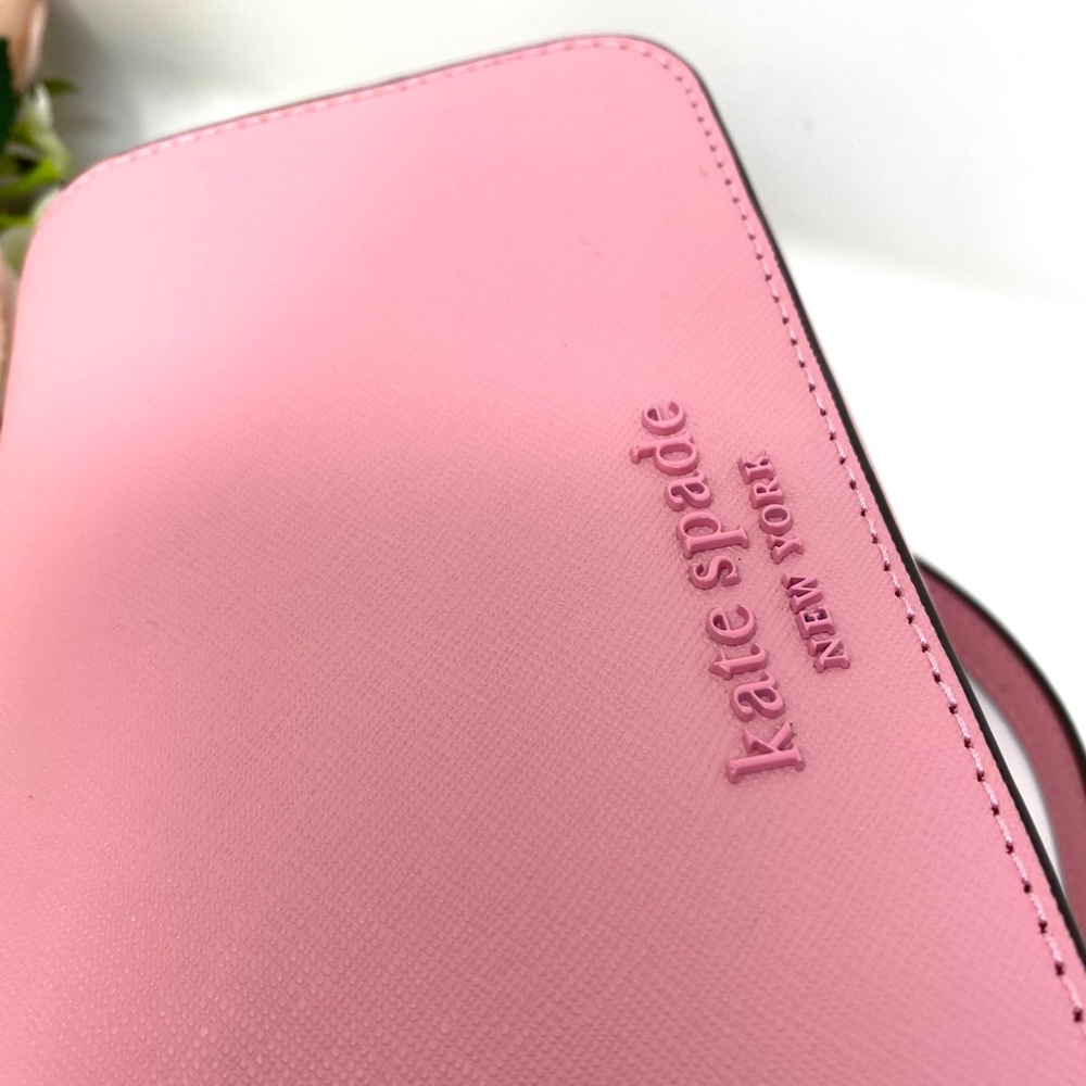 Kate♠️Spade Small Flap Crossbody Bag Monotone Pink - Picture 8 of 8